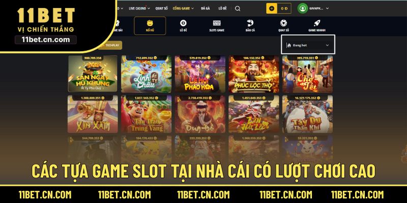 Tập hợp 4 trò chơi slot hot ở nhà cái